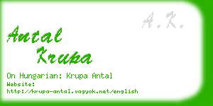 antal krupa business card